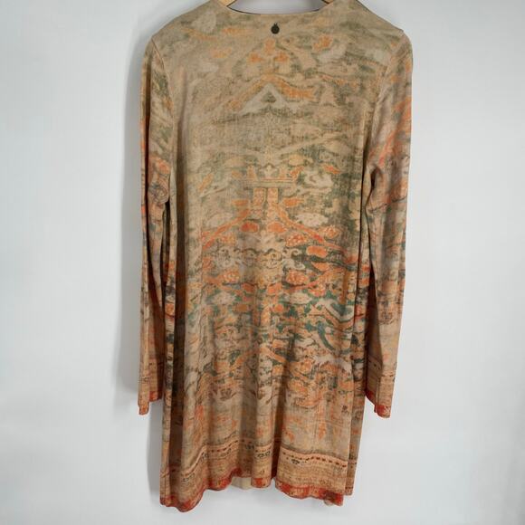 Soft Surroundings Label Noir Oushak Wool Blend Cardigan Tapestry Print Luxury - Picture 3 of 10